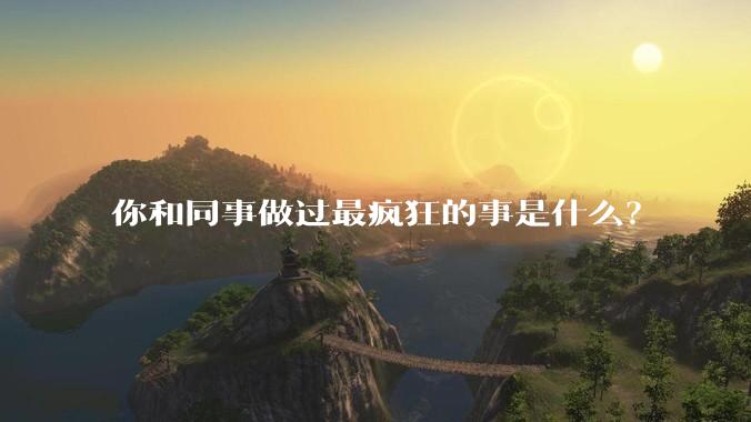 你和同事做过最疯狂的事是什么？